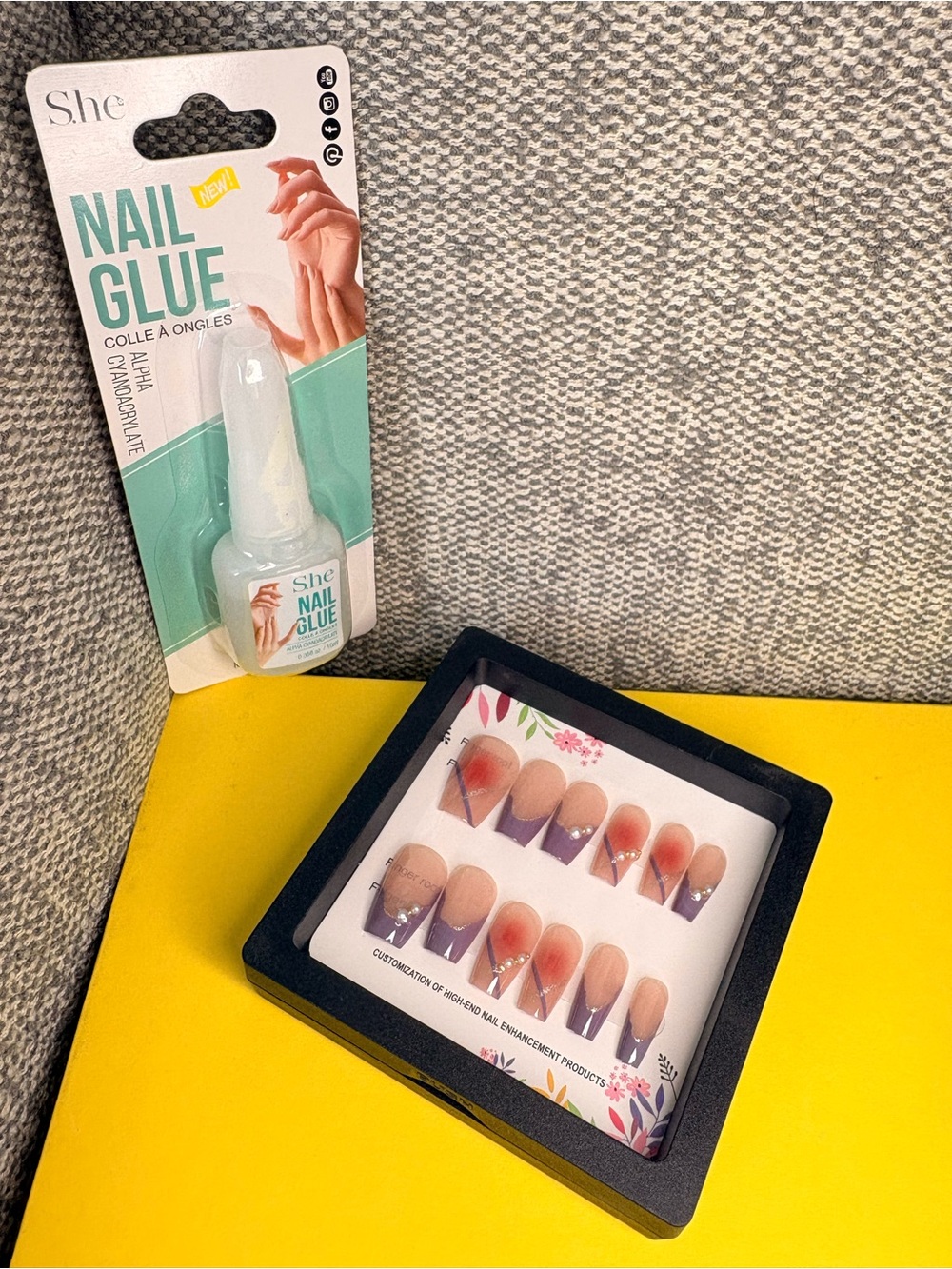 Salon Grade Quality Nail Set with Nail Glue